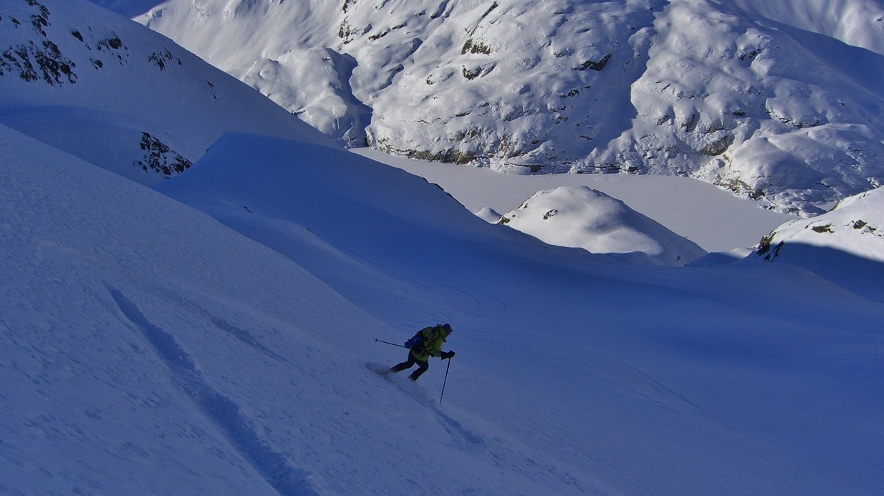 Col du Bel Oiseau - descente sur le lac: pas trop mal!