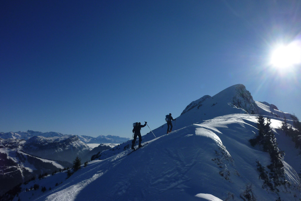 sur l'arête nord - Grand Som - Chartreuse