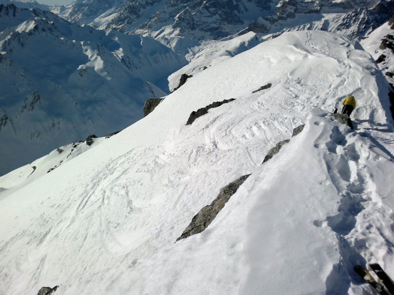 Le couloir S vu du sommet