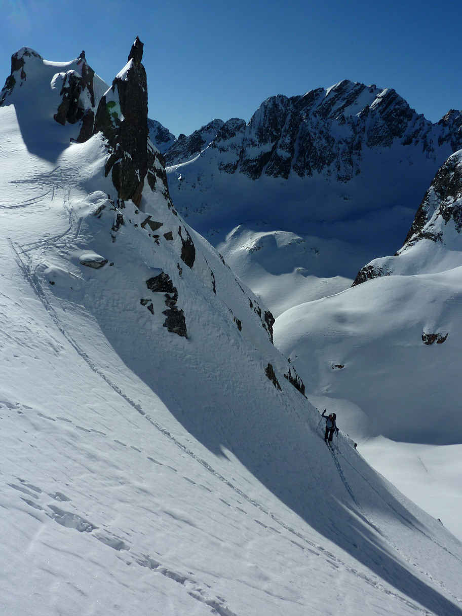 Arrivée à la Brèche des Rochers Bozon