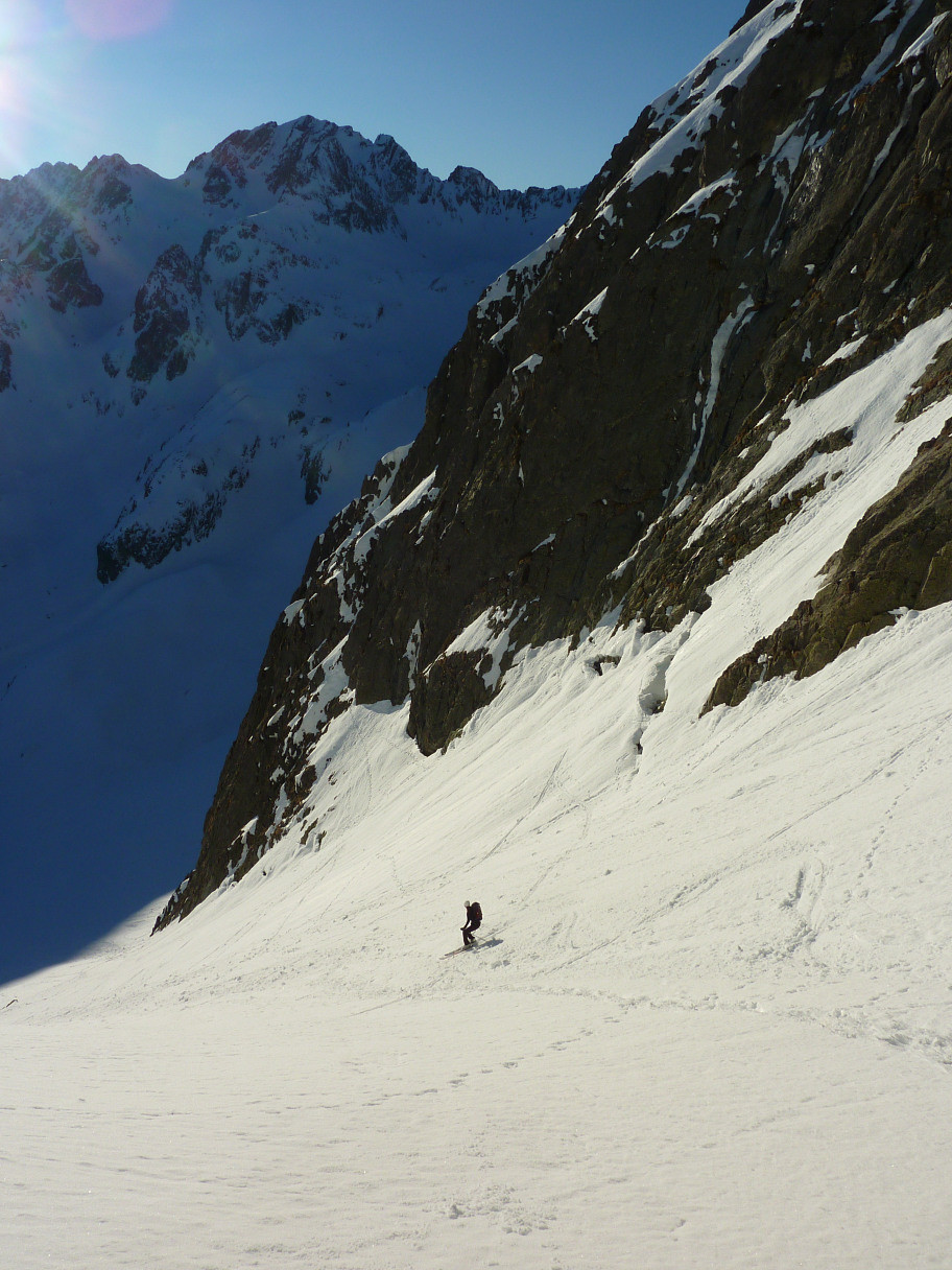 Dans le couloir SW de la Brèche SE de Pellegrin