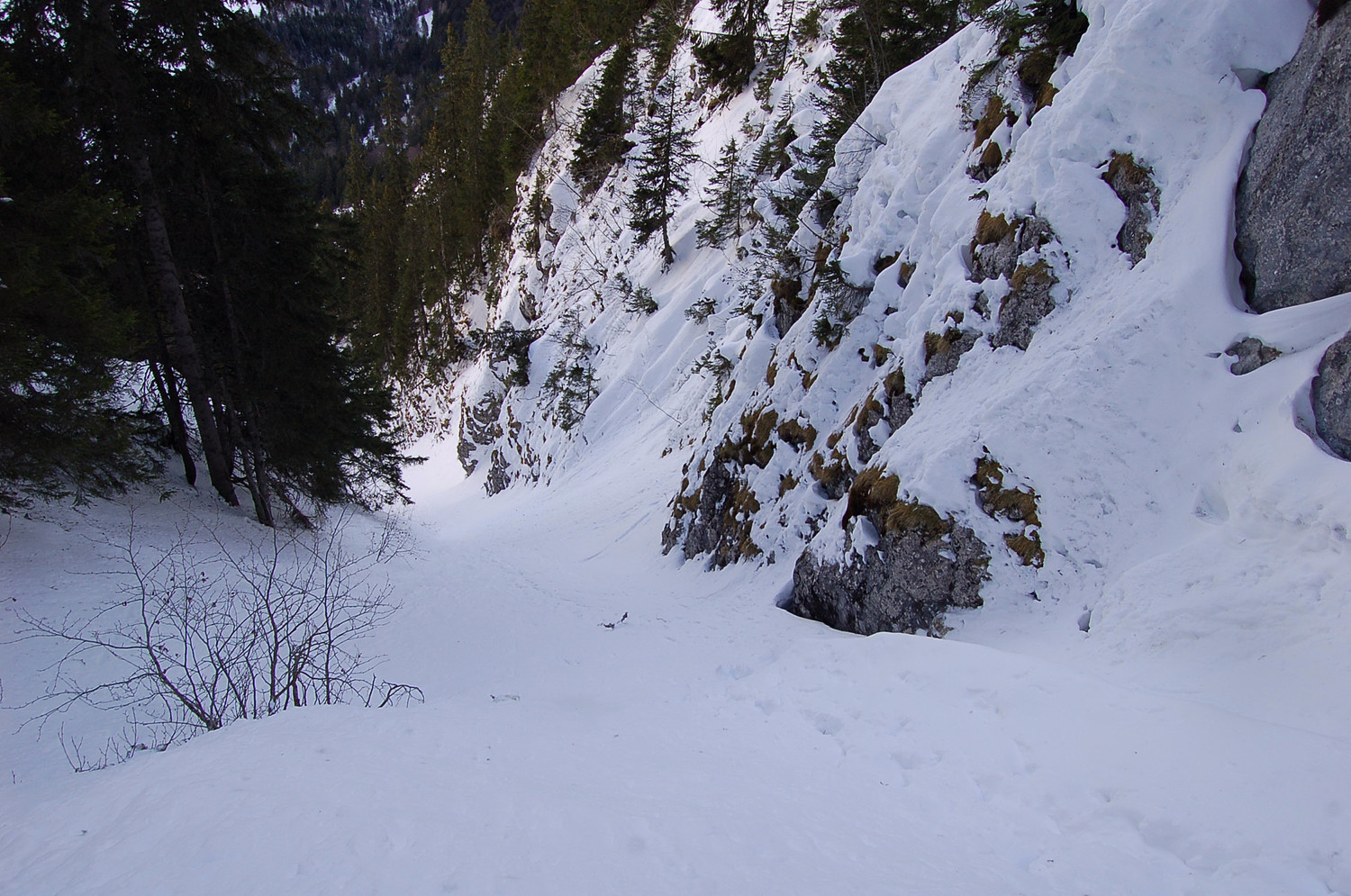 Sex du Palatieu couloir nord, vu du haut