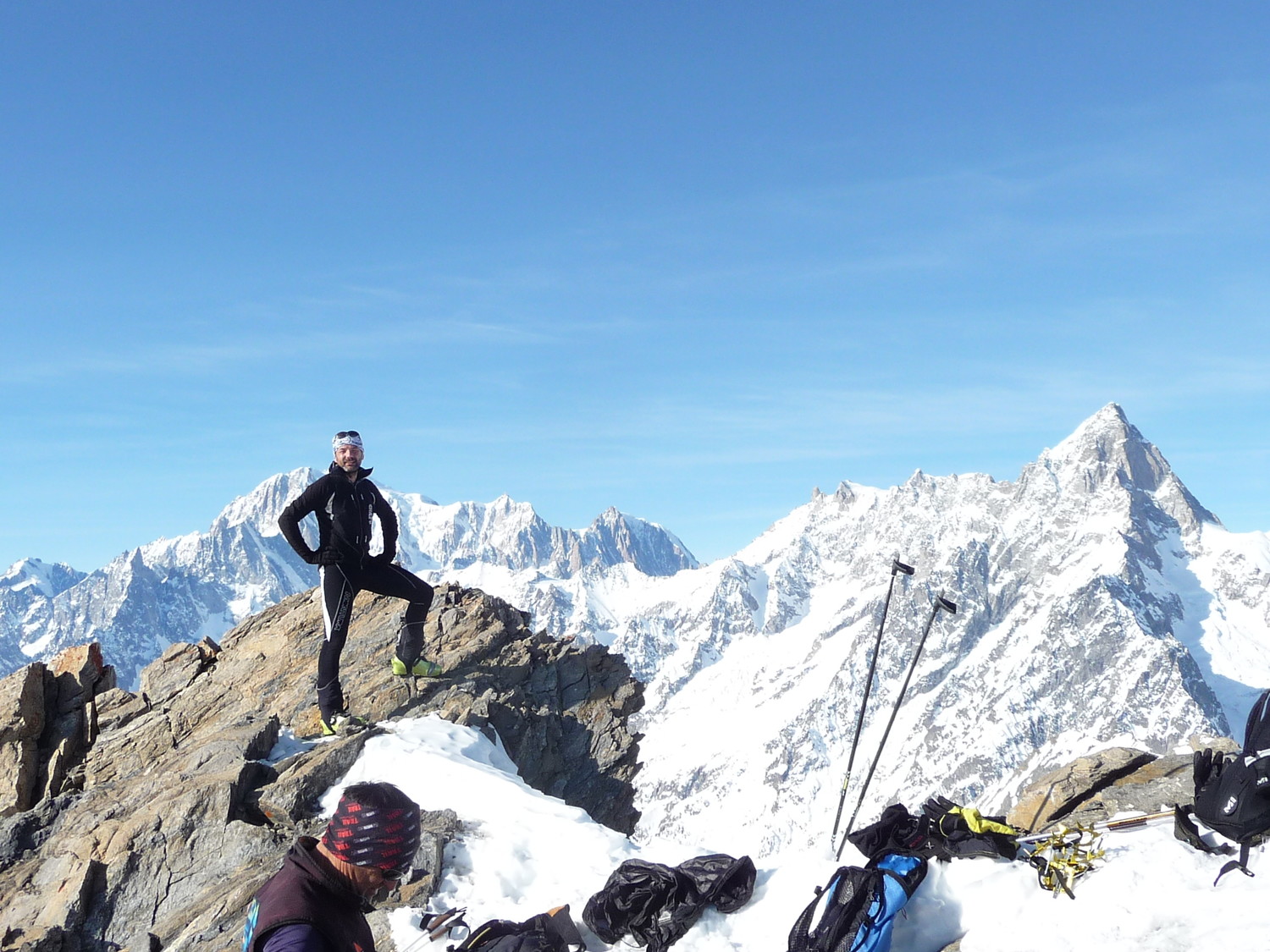 In cima all'Aiguille d'Artanavaz