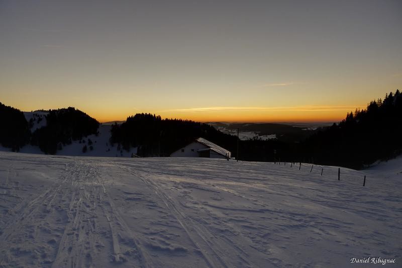 Coucher de soleil au Sollier