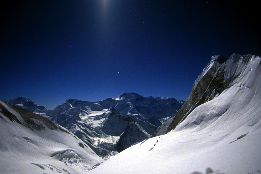 Pic Pobieda vu en montant au Khan Tengri par la voie Kirghize (combe Sud)