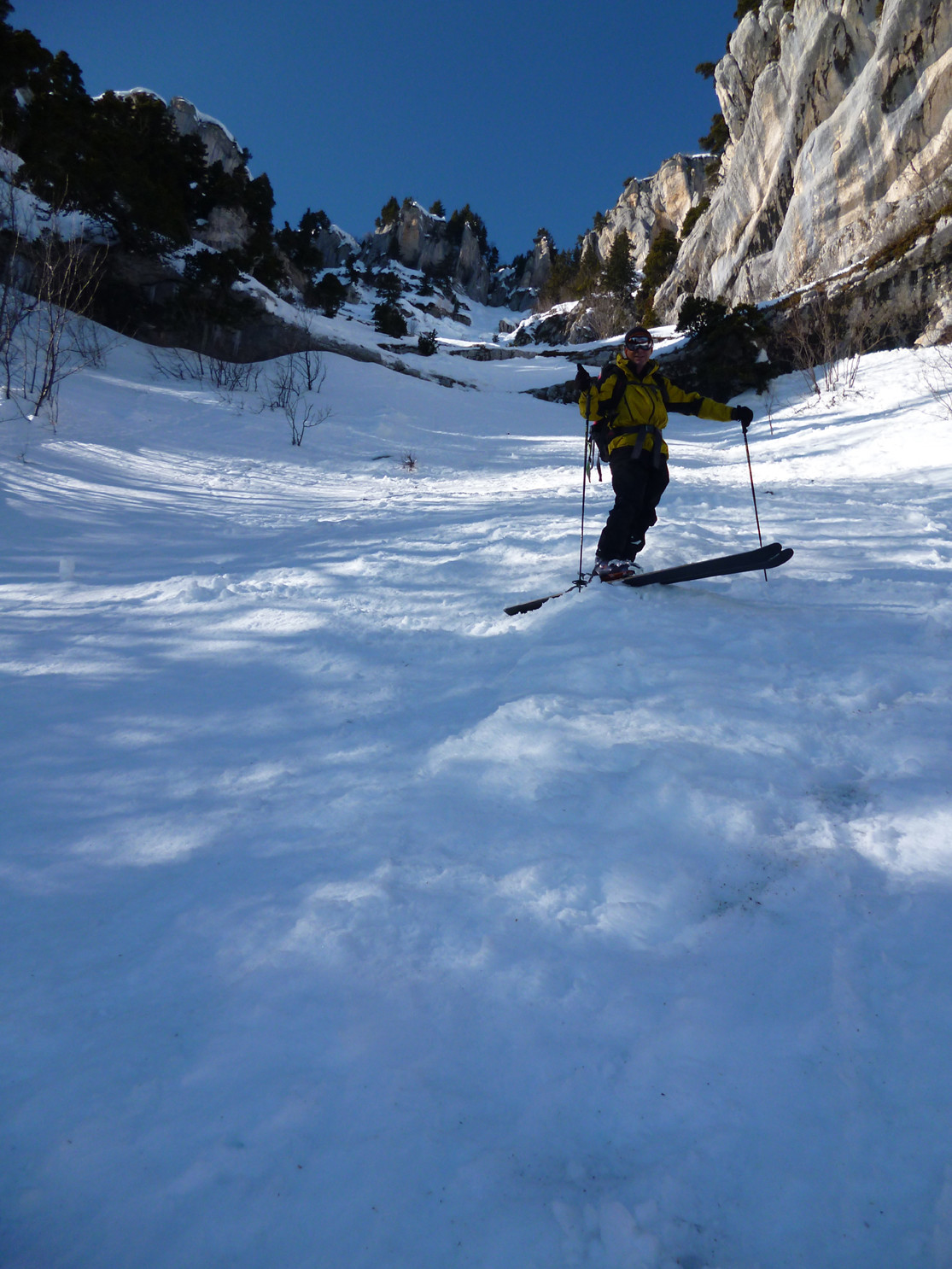 Belles Ombres, couloir E,après la dernière petite barre.
