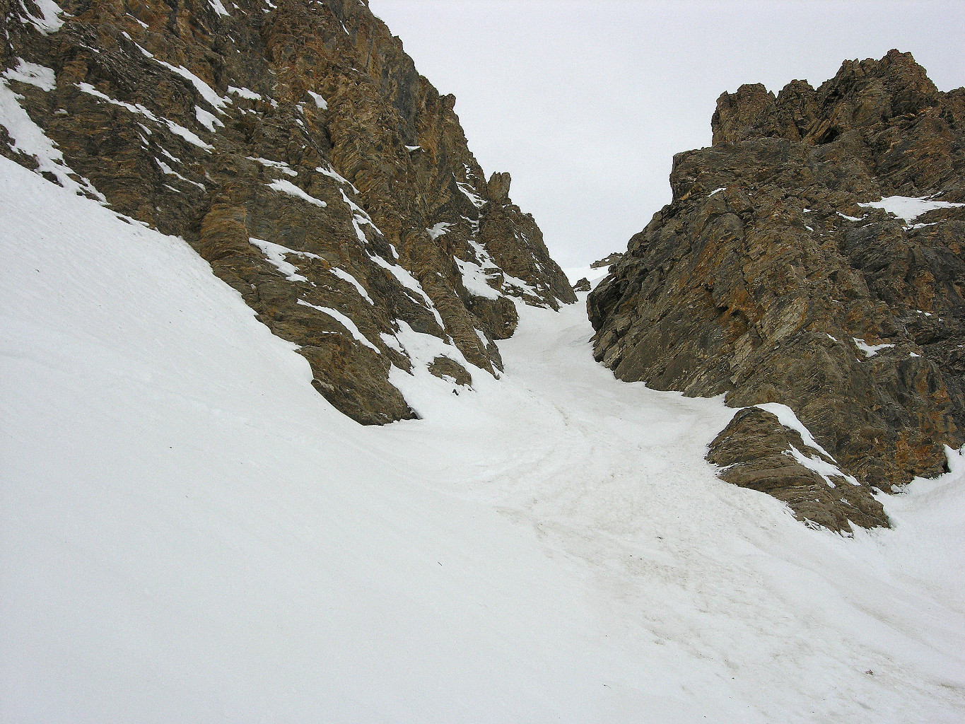 le bas du couloir presque en glace