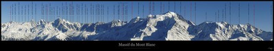 Chaîne du Mont Blanc depuis les Aravis