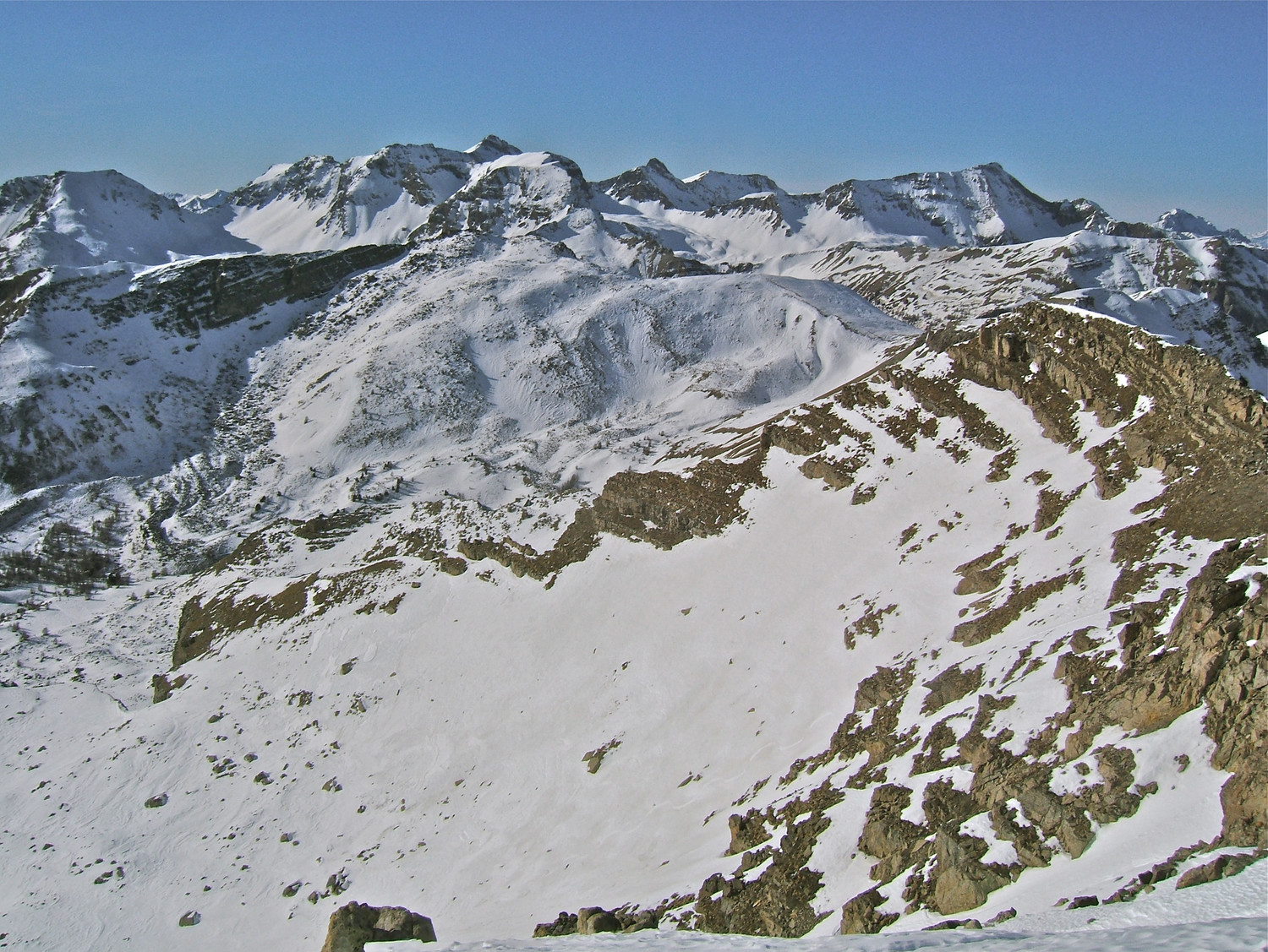 Vers le col de la Caillole, c'est bien sec.