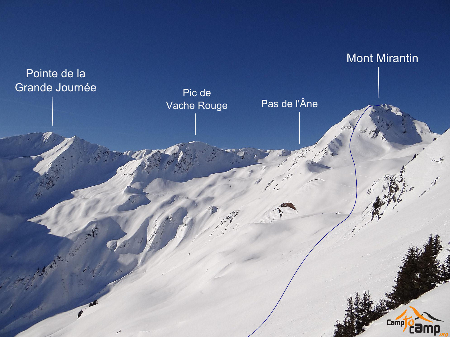 Mont Mirantin face SE