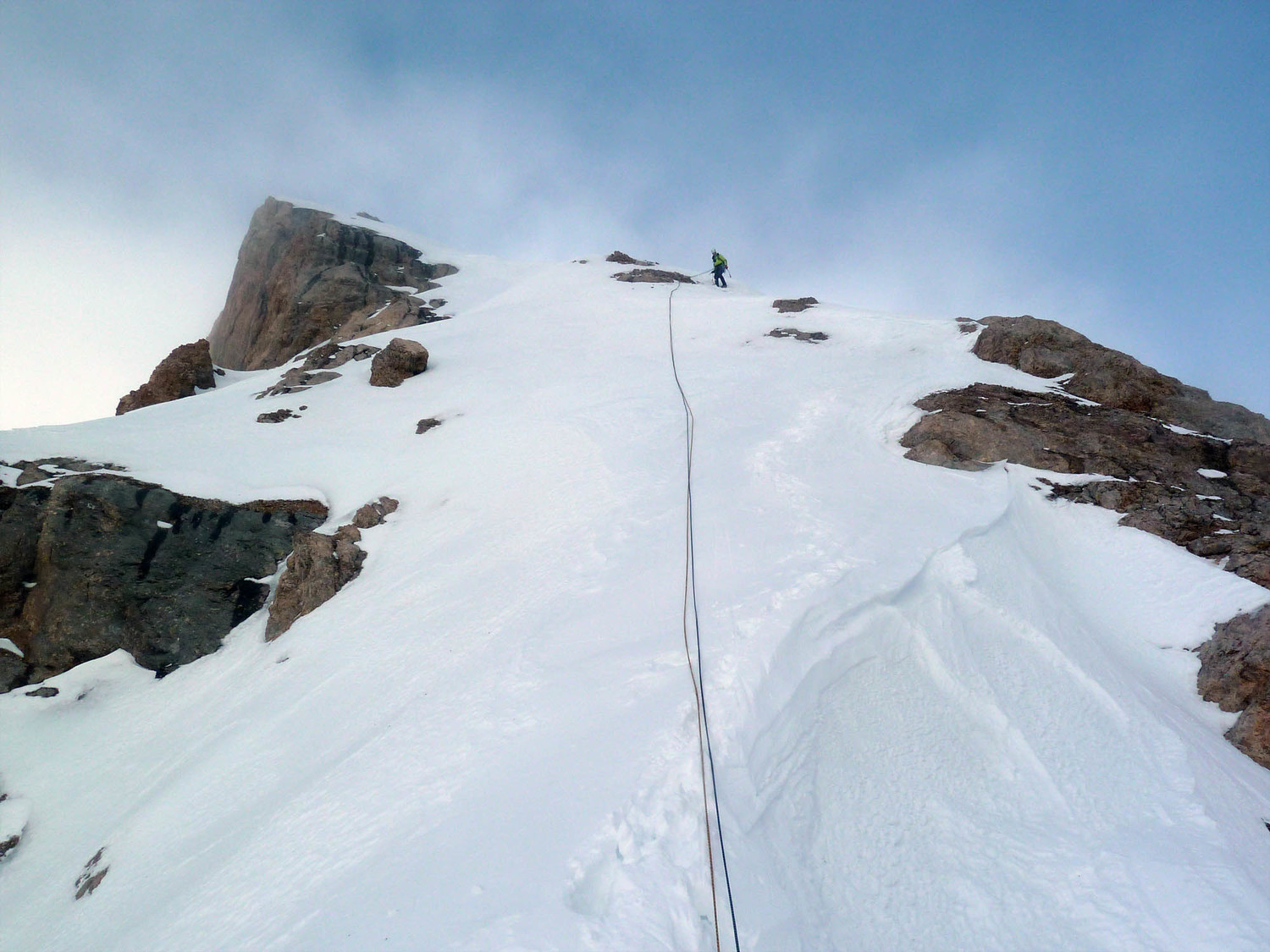 Resdescente au collet sud depuis le pic Rouge de Pailla