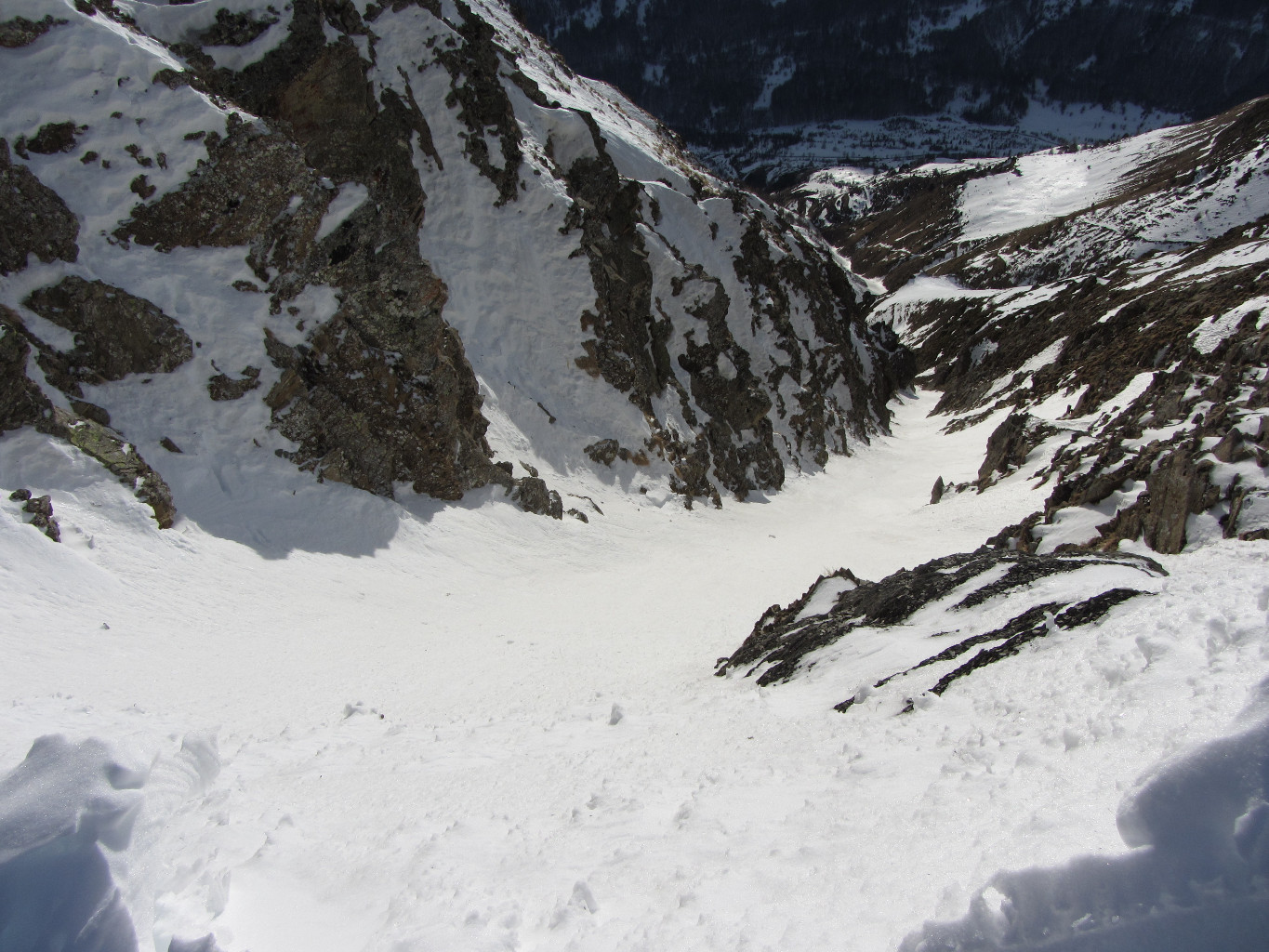 couloir SW depuis le col 2560m
