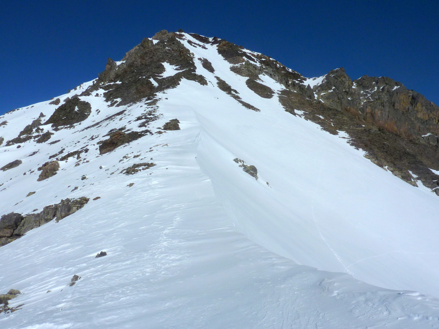 Pic Lentilla: la pente finale depuis le Col sous le Lenquo de Capo