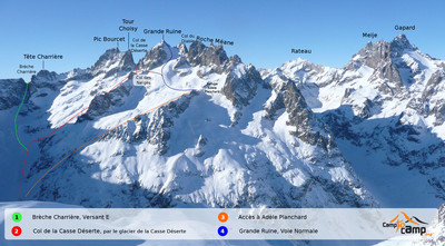 Topo : Charrière, Casse Déserte, Grande Ruine - Versant S Topo : Charrière, Casse Déserte, Grande Ruine - Versant S