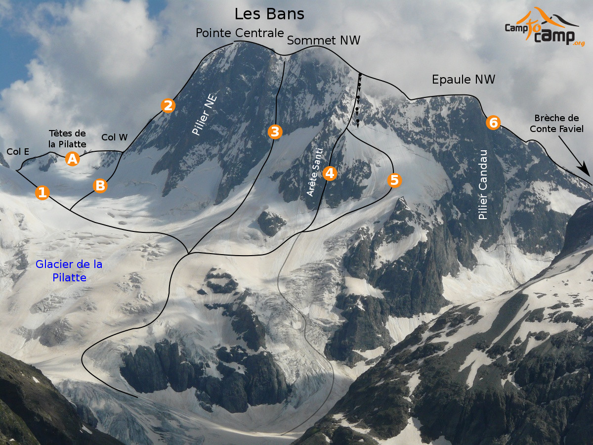 Les Bans : itinéraires du versant N
