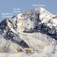 Mont Pourri, itinéraires versant W