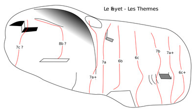 Topo Falaise : Les Thermes, Le Fayet