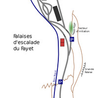 Schéma générale des falaises du Fayet