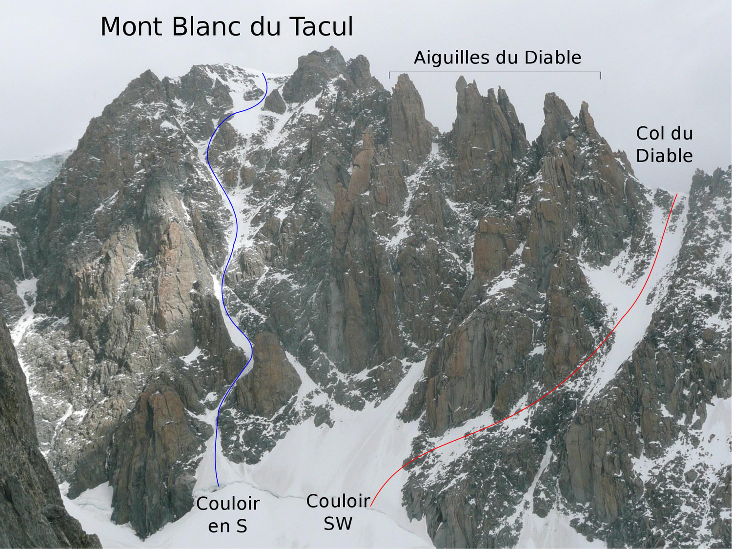 Mont Blanc du Tacul - FaceS
