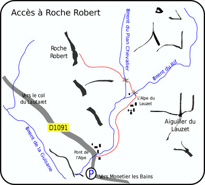 Accès à Roche Robert Accès à Roche Robert