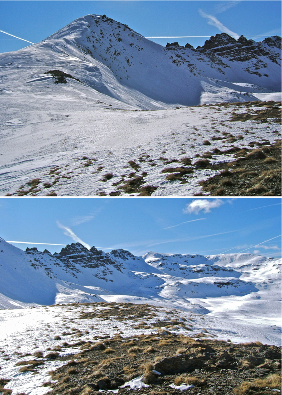 La traversée vers le Col de la Plate.