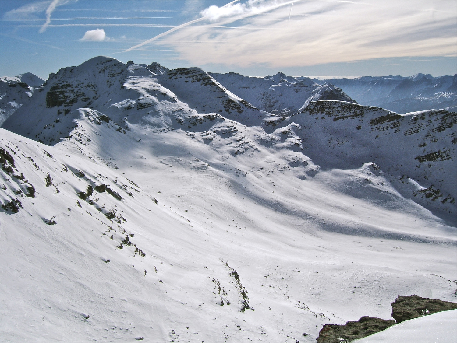 Sanguinière dominant le Col de la Braïsse, mon itinéraire.