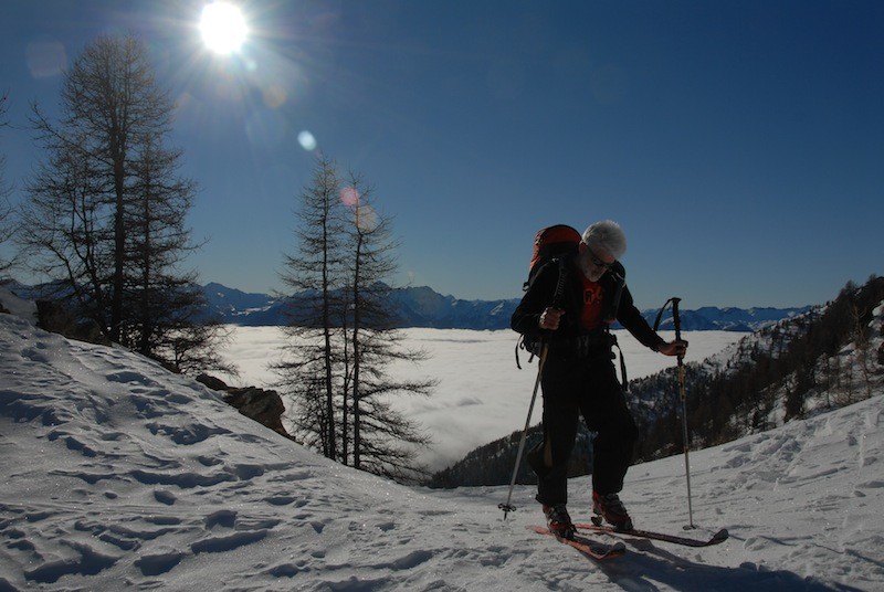 Montée vers la crête de l'Arpion