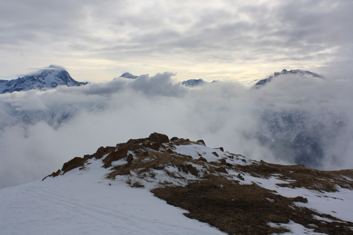 Dans le brouillard, de la Muzelle au Rochail