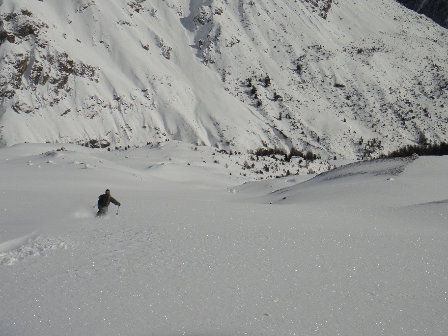 kenny in telemark in neve vergine