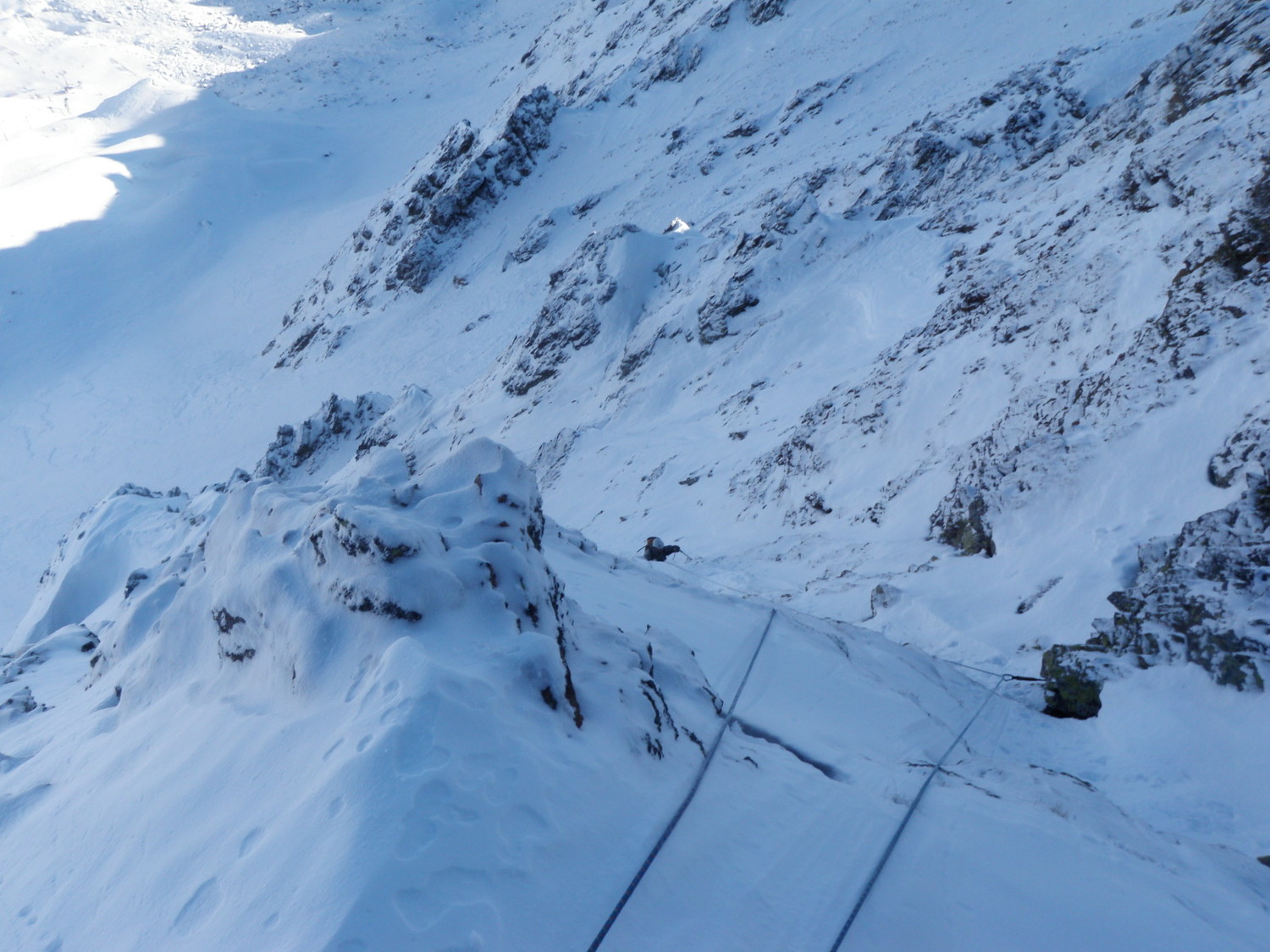 Depuis le relai sur l'éperon