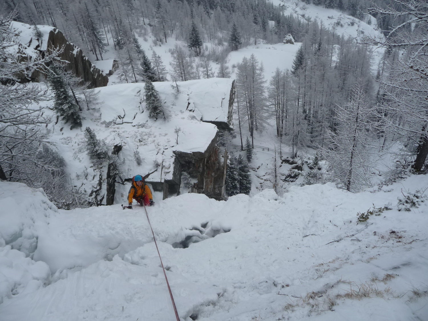 La sortie de L5 et donc de la cascade....