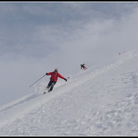 Greg et Sophie dans de la neige "pas encore déchirée"