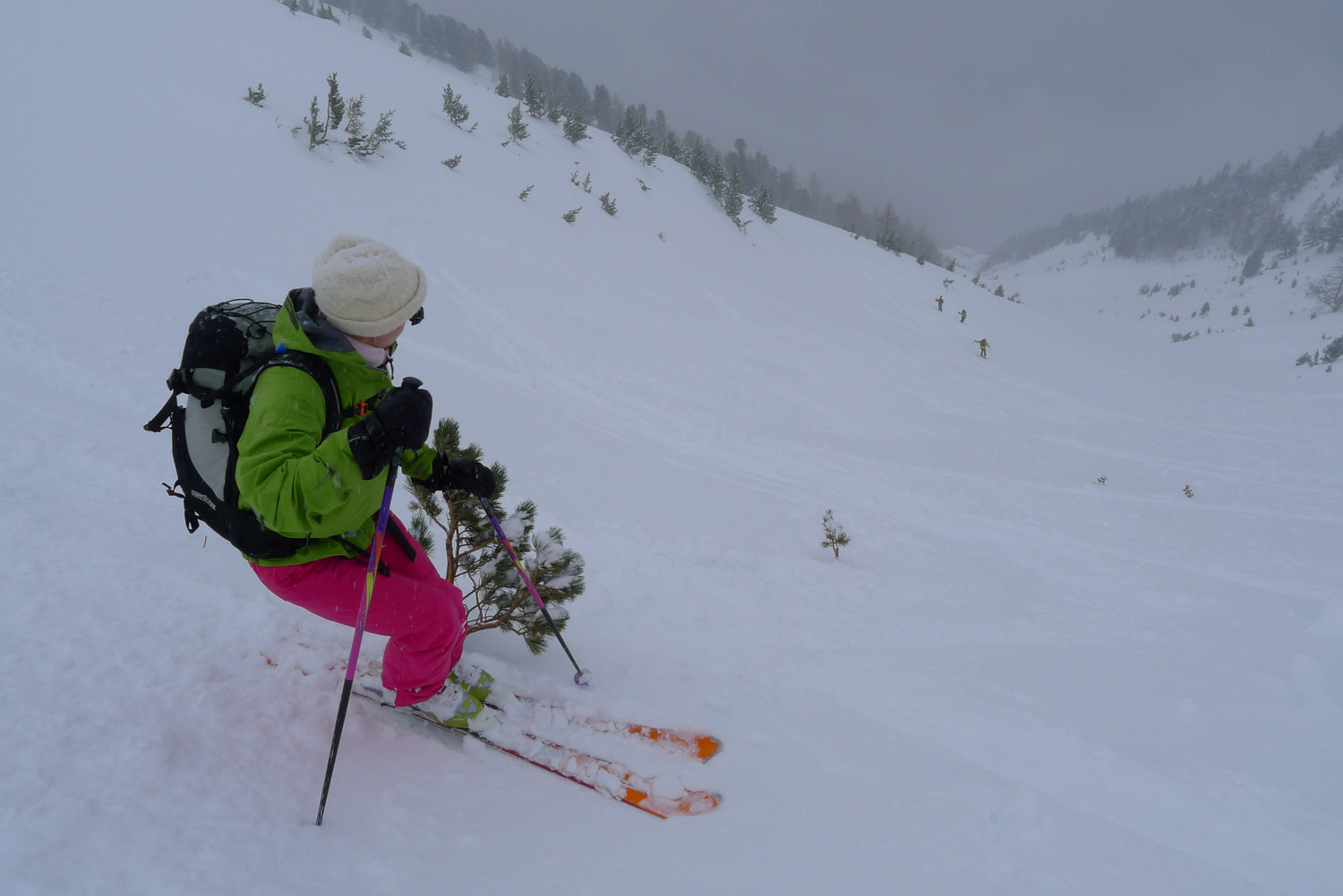 Descente dans le couloir de la montée avec distance de délestage