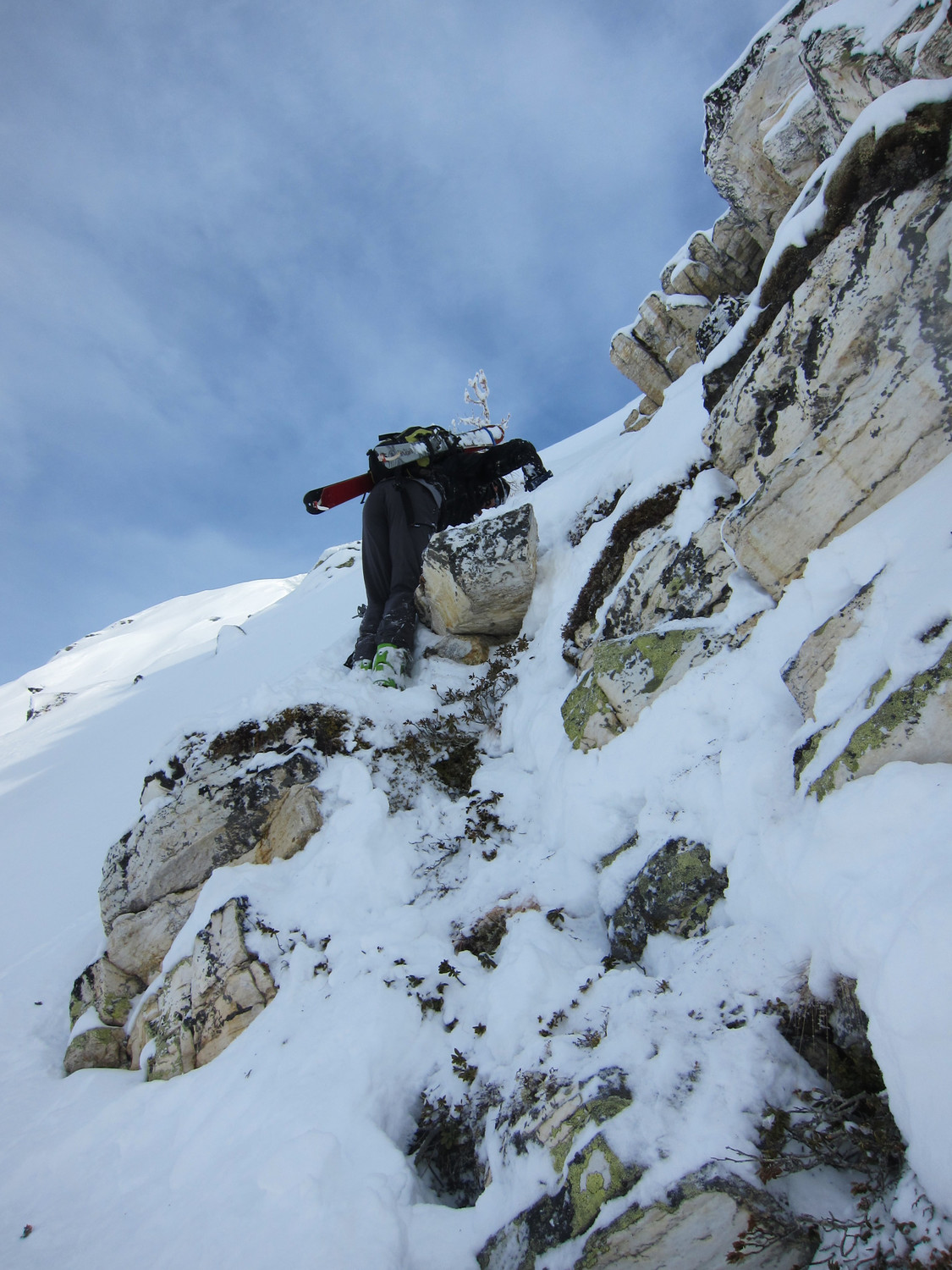 Partie rocheuse crête du Six Blanc