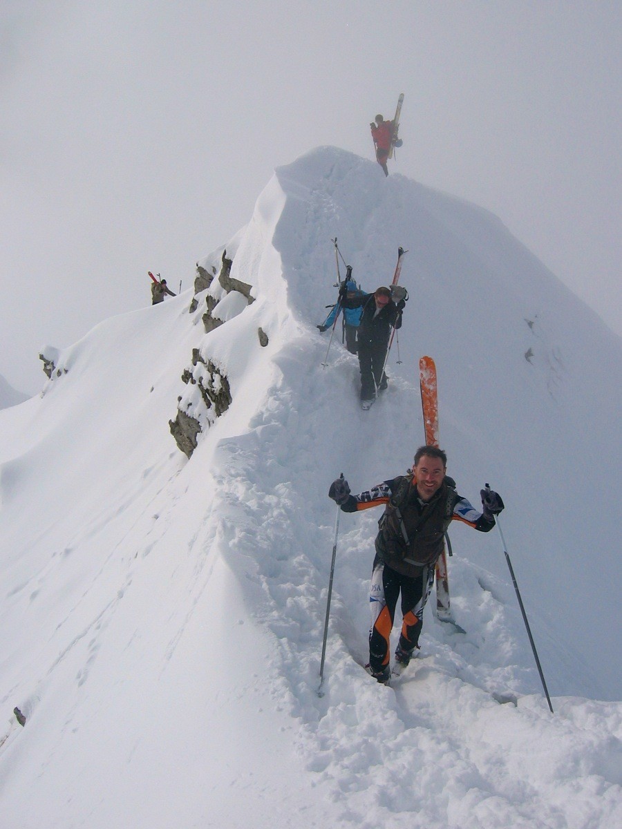 Sur l'arête sommitale du Teysachaux