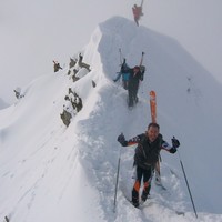 Sur l'arête sommitale du Teysachaux