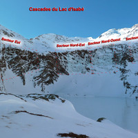 Cascades du lac d'Isabé - Vue panoramique de l'ensemble des secteurs 