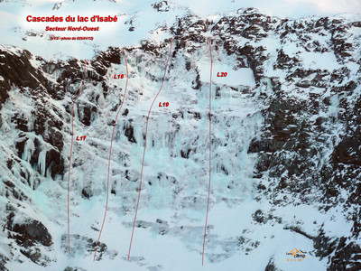 Cascades du lac d'Isabé - Secteur Nord-Ouest