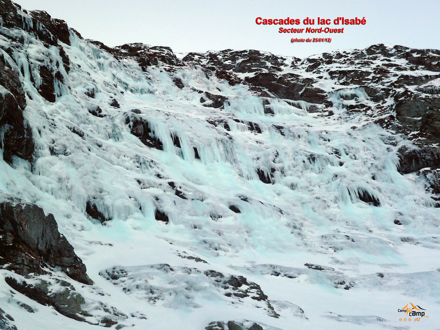Cascades du lac d'Isabé - Secteur Nord-Ouest
