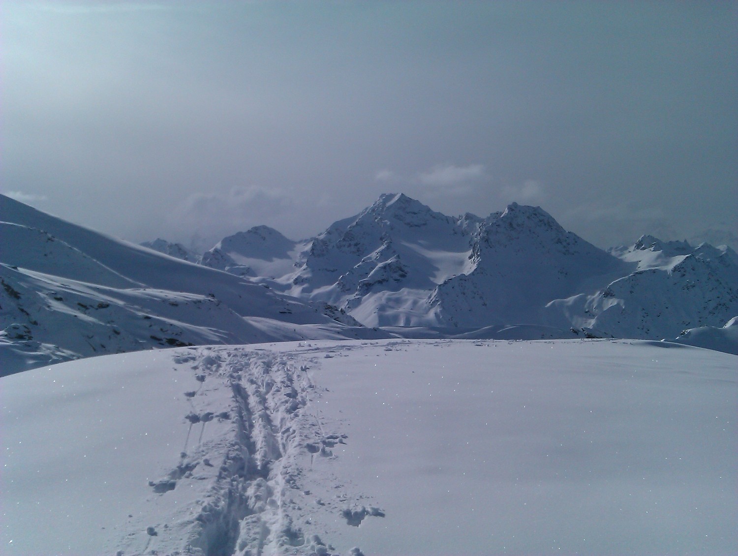 Vue sur le Mont Fort, le glacier du Mt Fort