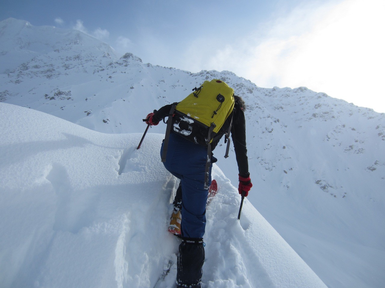 le top sur cette arête, tellement de neige..