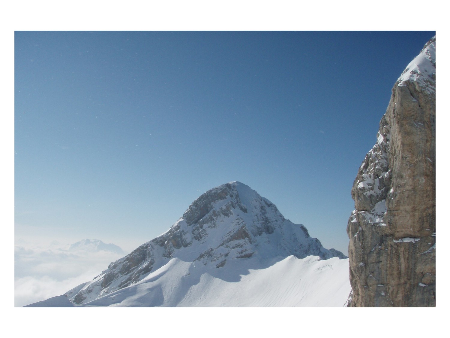 Pointe Blanche depuis le Col du Midi