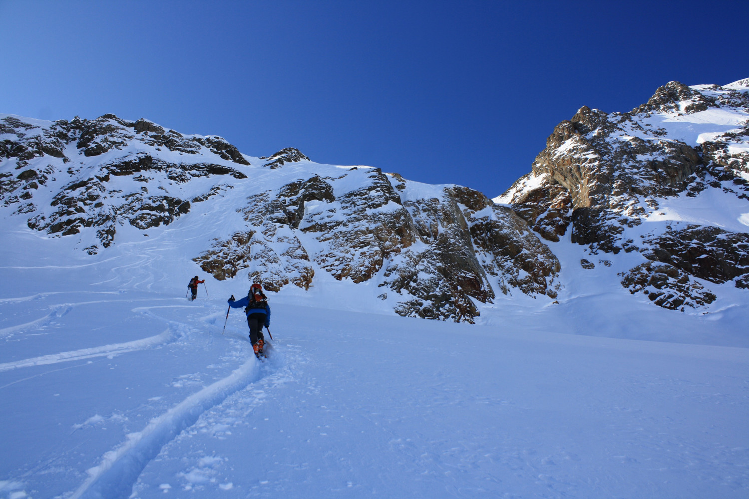 Remontée vers le Col du Grand Sablat et son final raide