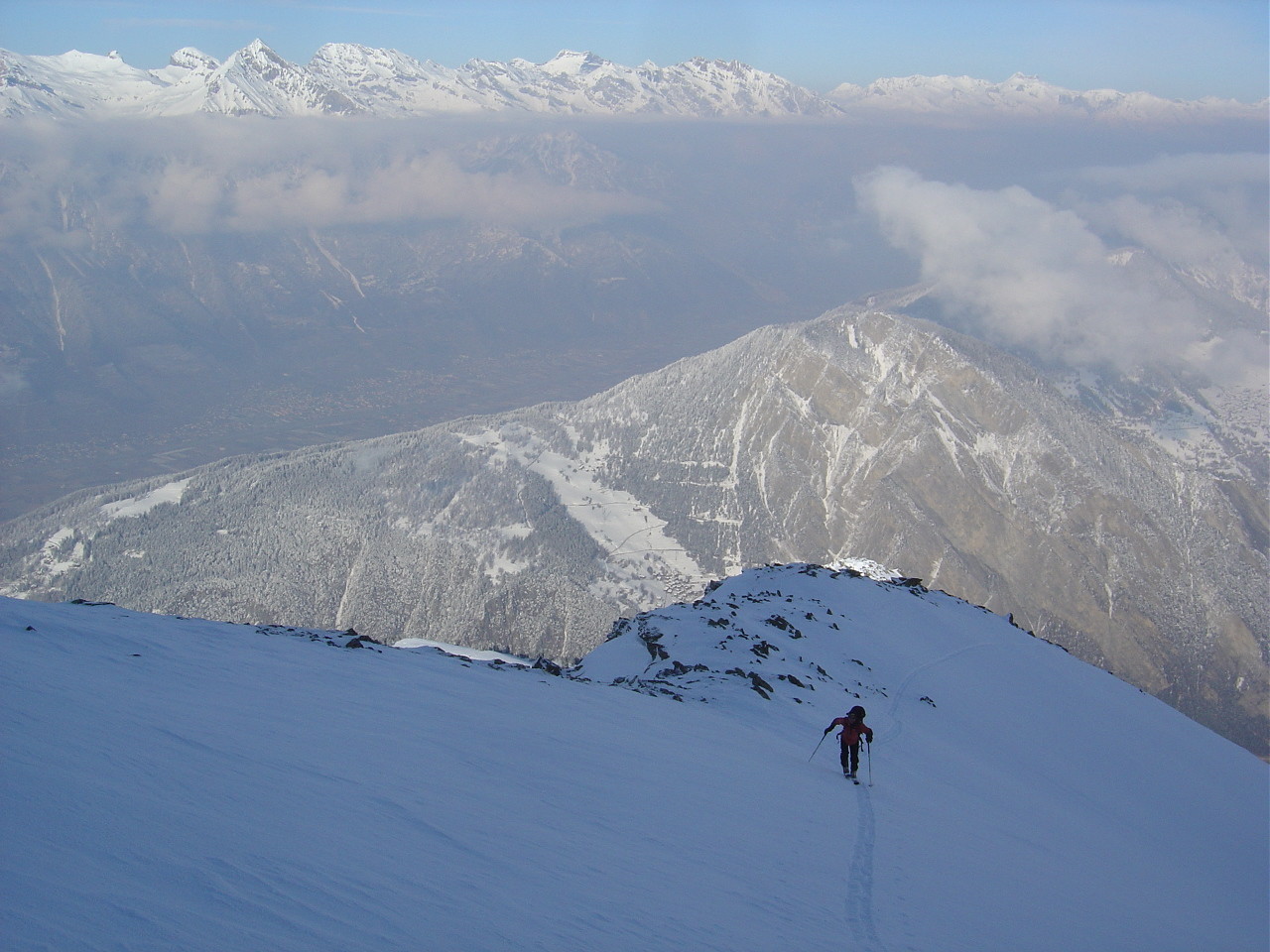 Le long de la crête NE