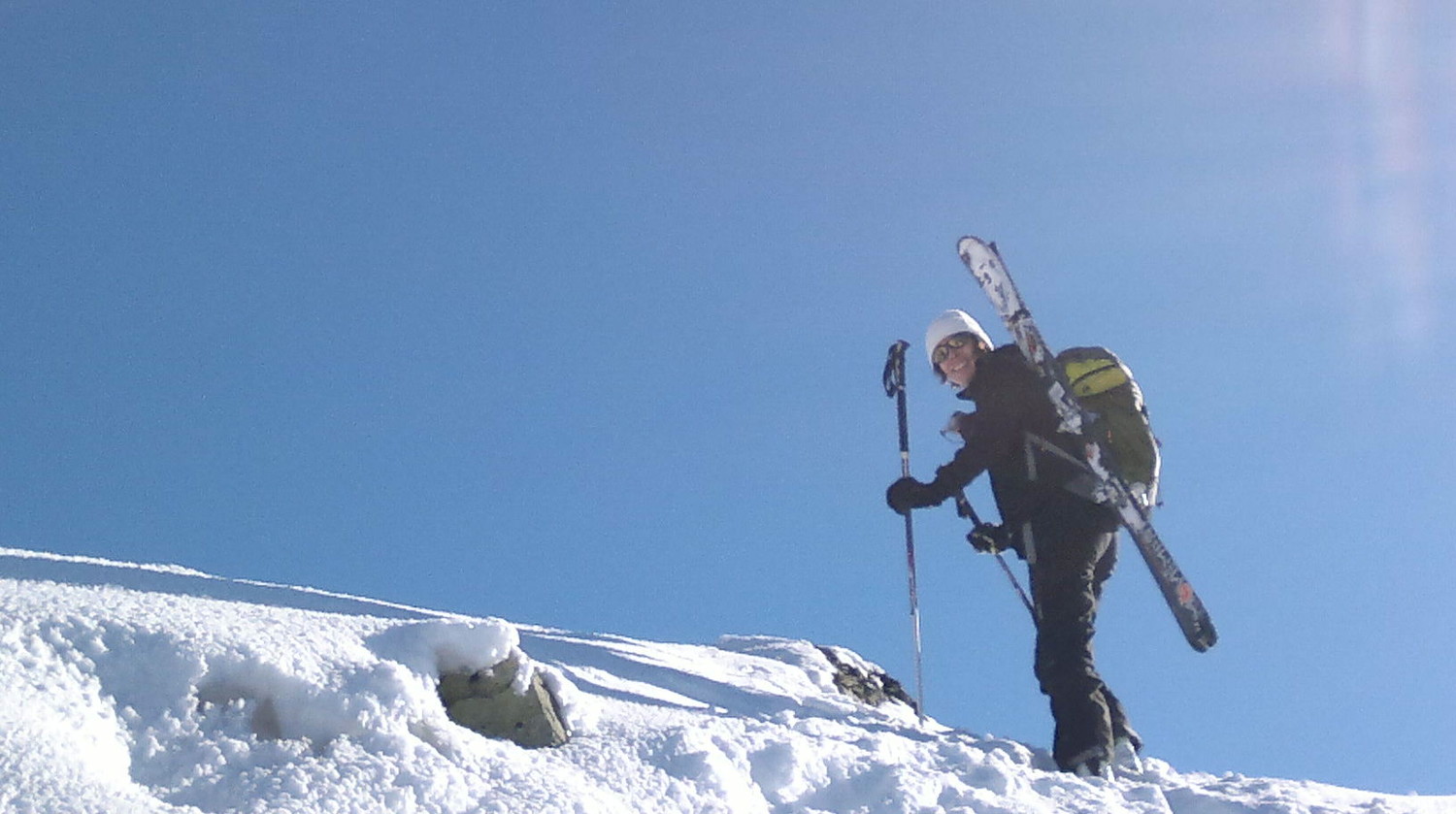 petit portage dans l'arête NW