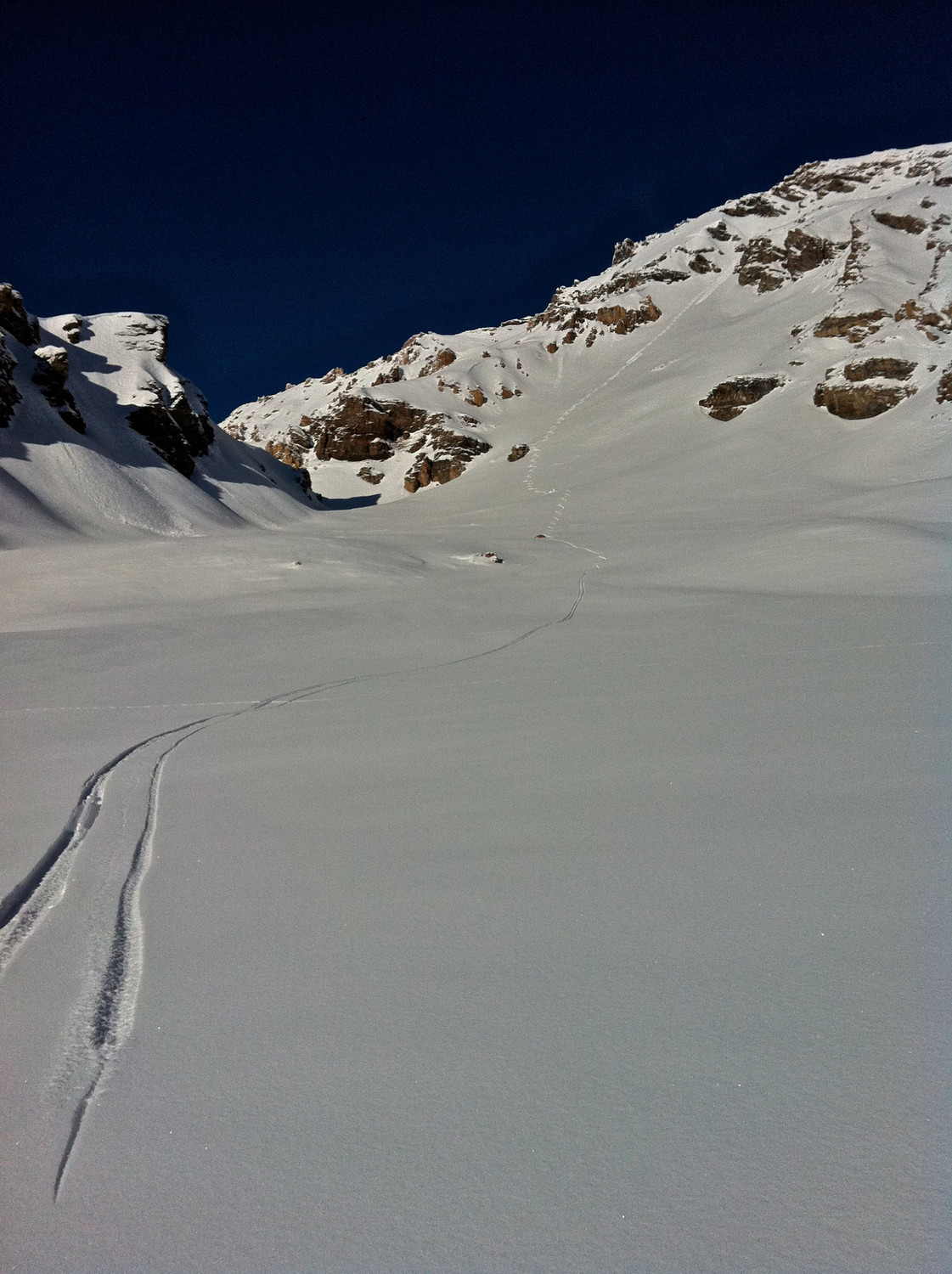 Grand Couloir du Sasseneire tracé, fév 2012