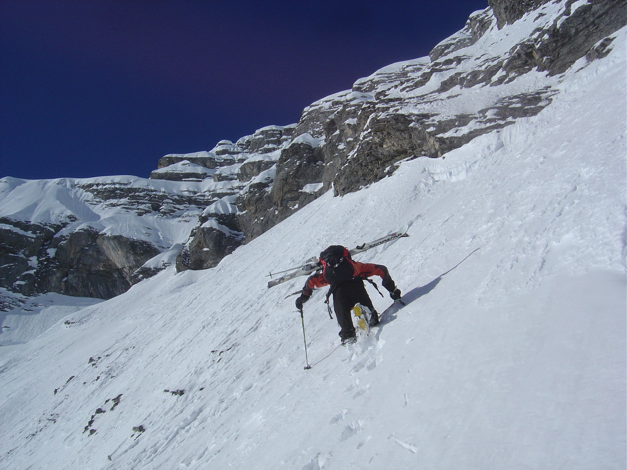 Après la rampe, Christophe trace tout droit.