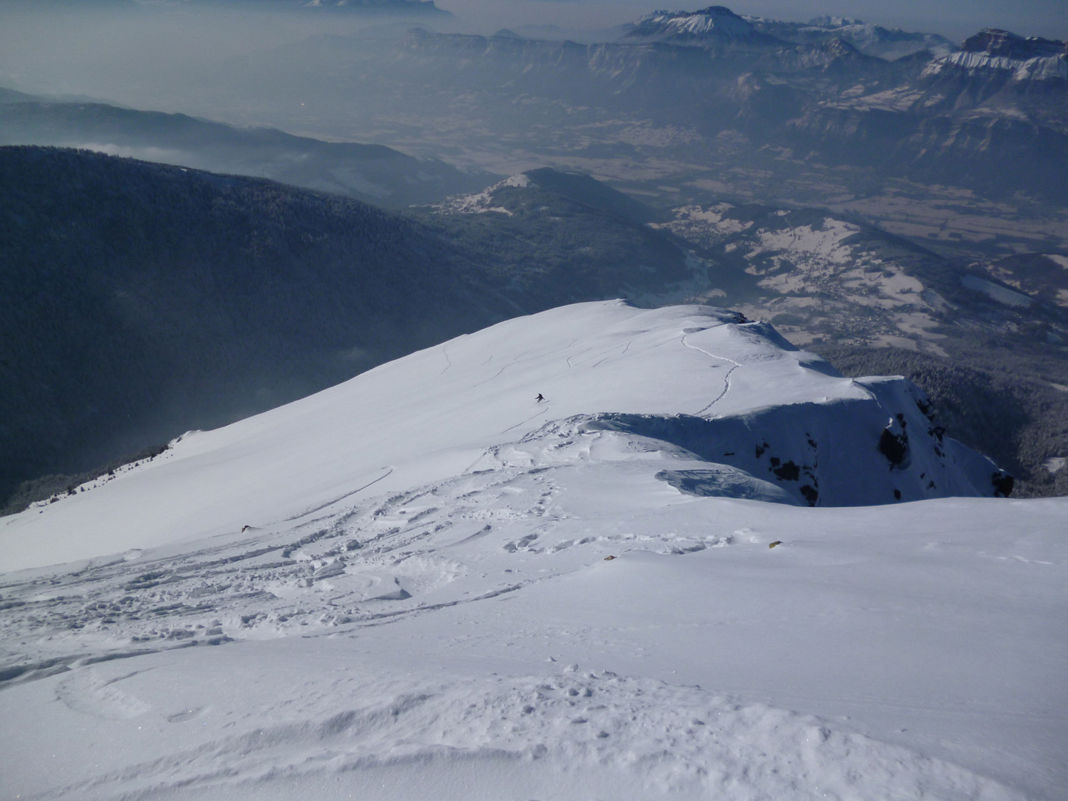 Jas des Lièvres: Descente sur Planijean.