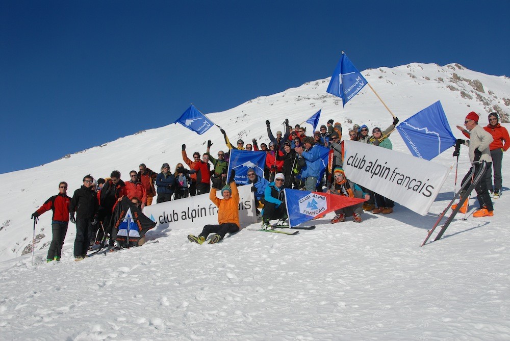 Photo de groupe au col !