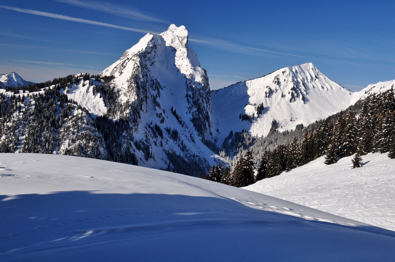 Chauffé et son couloir de Chevenne depuis les Resses